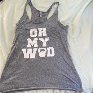 Small gray oh my wod shirt